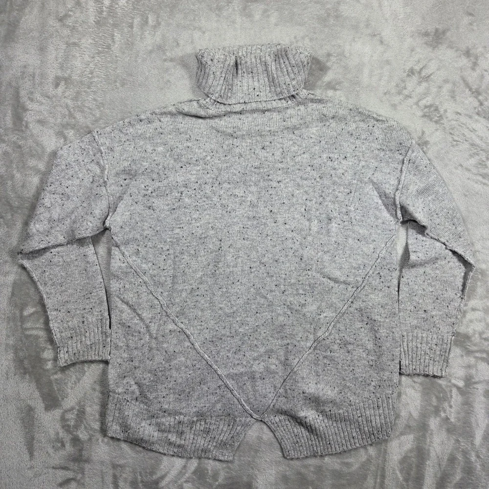 Michael Michael Kors Speckled Turtleneck Sweater Light Gray Womens Size S Preppy